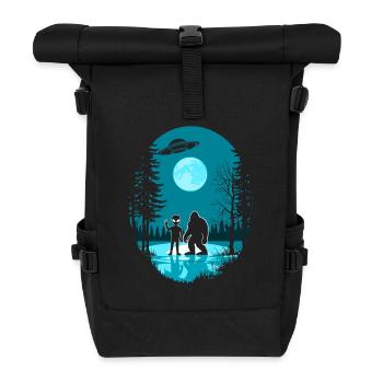 Alien, Bigfoot, UFO - Roll Top Backpack - black - Front