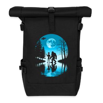 Alien, Bigfoot, UFO - Roll Top Backpack - black - Front