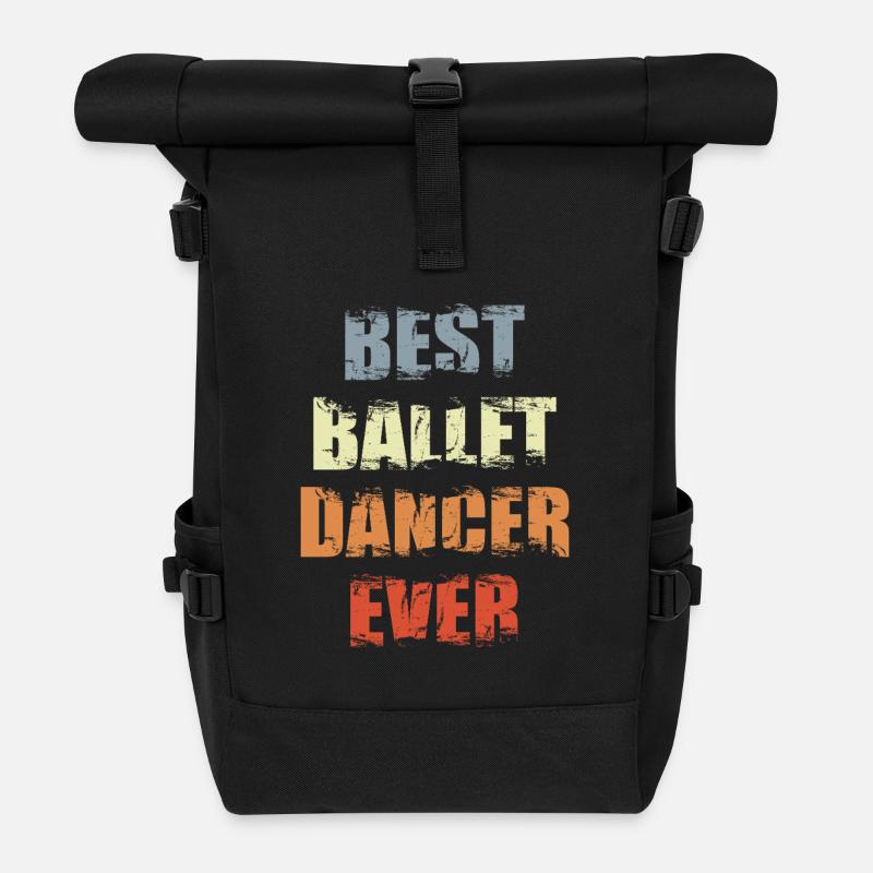 Beste Balletttänzerin - Rolltop Rucksack - Schwarz