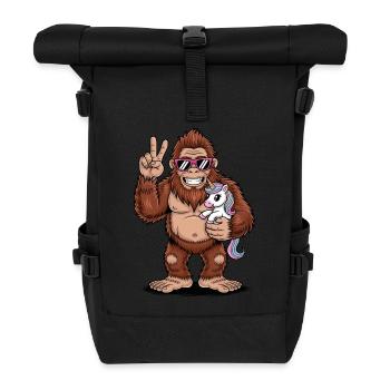 Bigfoot & Licorne, signe de paix - Sac à dos roll top - noir - Devant