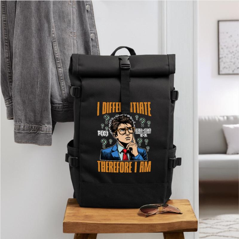 Mathematician I Differentiate Therefore Math Tutor Roll Top Backpack