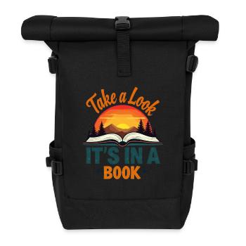 Jetez un coup d’œil, c’est dans une chemise de livre - Sac à dos roll top - noir - Devant