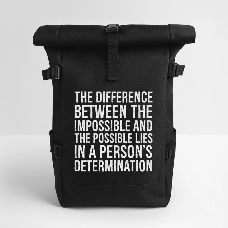 the difference between the impossible and the Roll Top Backpack