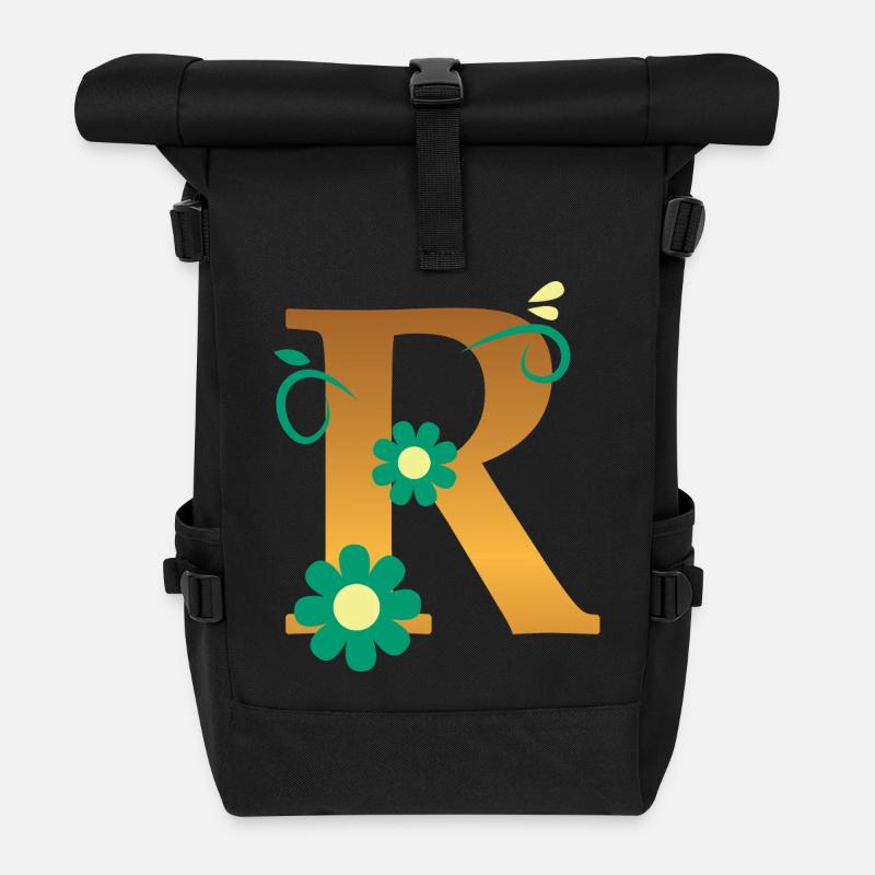 R - Roll Top Backpack - black