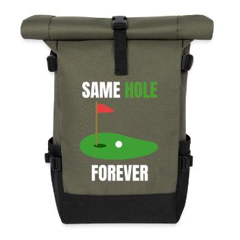 Same Hole Forever – Junggesellenabschied - Rolltop Rucksack - Olive/Schwarz - Vorne