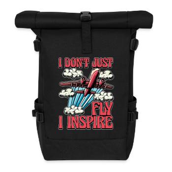 Flight Instructor I Don't Just Fly Pilot School - Roll Top Backpack - black - Front