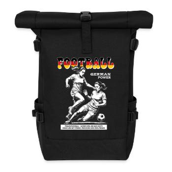 Deutscher Frauenfußball Shirt: Spielfreude pur - Rolltop Rucksack - Schwarz - Vorne