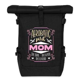 Aerobatic Pilot Mom The Idol Airplane Enthusiast - Roll Top Backpack - black - Front