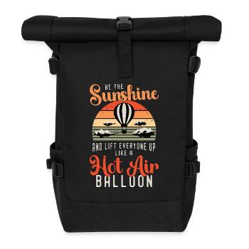 Hot Air Ballooning Be The Sunshine Balloon Pilot - Roll Top Backpack - black - Front