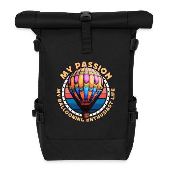 Ballooning Enthusiast My Passion My Balloon Pilot - Roll Top Backpack - black - Front