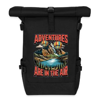 Hot Air Ballooning Adventures Are In The Aviation - Roll Top Backpack - black - Front