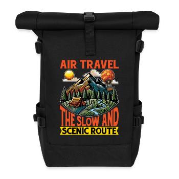 Hot Air Ballooning Air Travel The Slow Aeronaut - Roll Top Backpack - black - Front