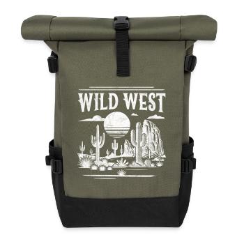 Wild West - Roll Top Backpack - olive/black - Front