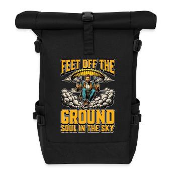 Paragliding Feet Off The Ground Loves Parachuting - Rolltop Rucksack - Schwarz - Vorne