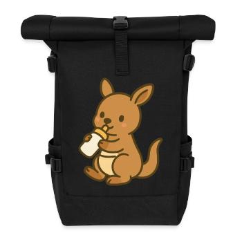 Milchzeit im Beutel - Rolltop Rucksack - Schwarz - Vorne