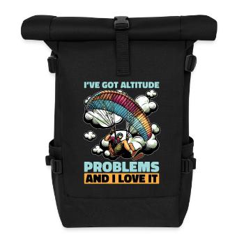 Paragliding I've Got Altitude Problems Parachuting - Rolltop Rucksack - Schwarz - Vorne