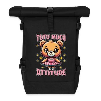 Ballet Tutu beaucoup Attitude Passionné de musique de ballet - Sac à dos roll top - noir - Devant