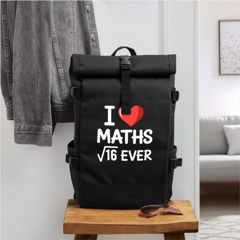 Math J’adore les maths Maths Nerd Professeur de mathématiques Sac à dos roll top