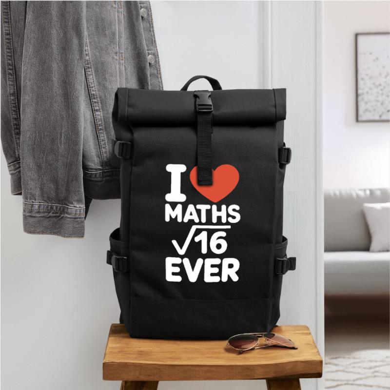 Math J’adore les maths Maths Nerd Professeur de mathématiques Sac à dos roll top