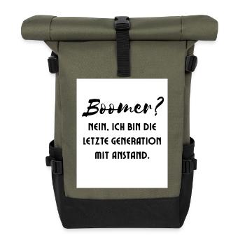 Génération avec style - Sac à dos roll top - olive/noir - Devant