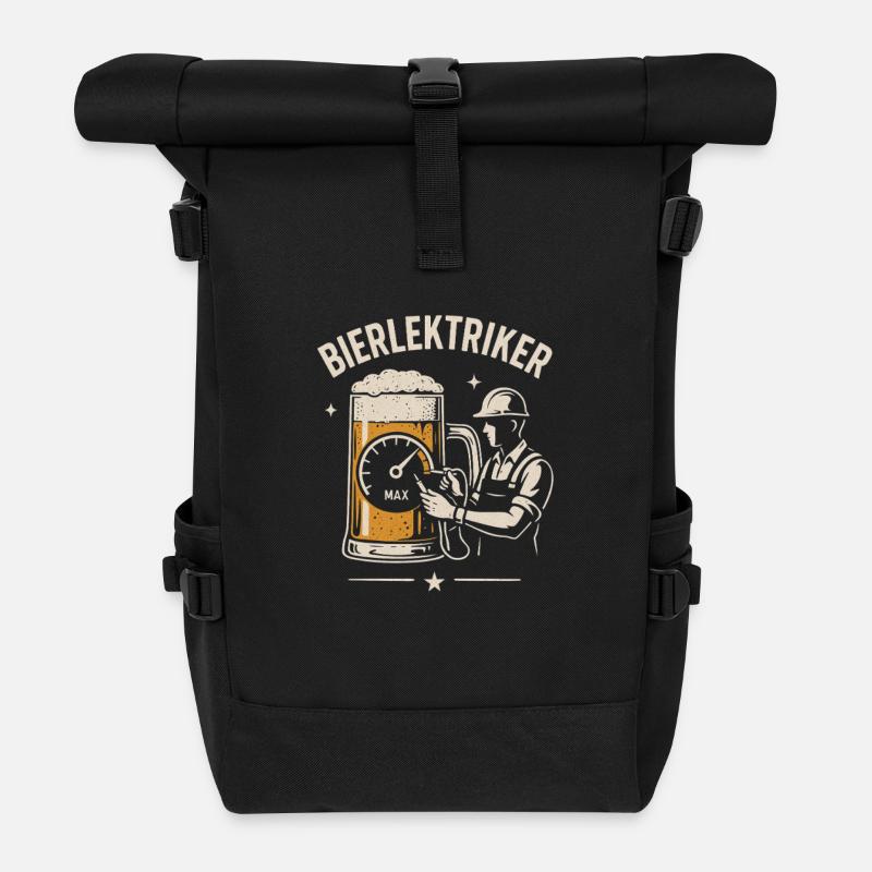 ELEKTRIKER BIER BIERLEKTRIKER - Rolltop Rucksack - Schwarz