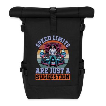 Car Racing Speed Limits Are Just A Racecar Driver - Rolltop Rucksack - Schwarz - Vorne