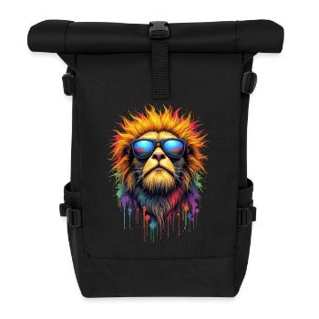 Dj Suricate chat avec lunettes de soleil T-Shirt - Sac à dos roll top - noir - Devant