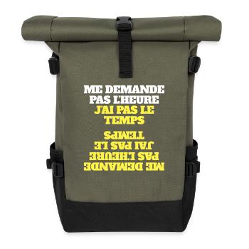 Don't Ask Me the Time I Don't Have Time - Hourglass - Roll Top Backpack - olive/black - Front