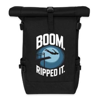 Diving diving board - Roll Top Backpack - black - Front