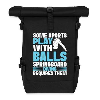 Diving diving board - Roll Top Backpack - black - Front