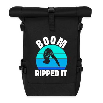 Diving diving board - Roll Top Backpack - black - Front