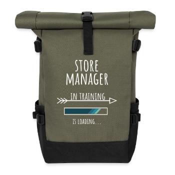 Directeur de magasin Cadeau Profession Formation - Sac à dos roll top - olive/noir - Devant