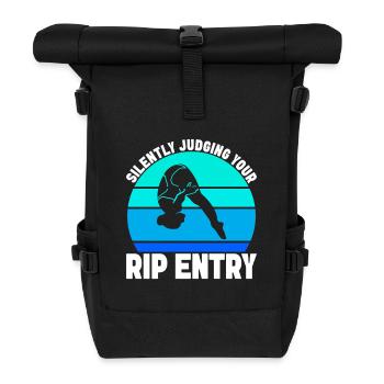Diving diving board - Roll Top Backpack - black - Front