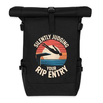 Diving diving board - Roll Top Backpack - black - Front