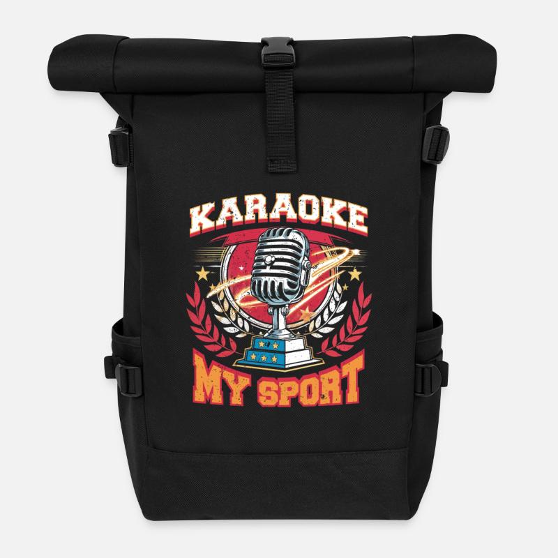 Karaoké Chanteurs de karaoké - Sac à dos roll top - noir