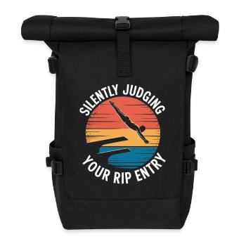 Diving diving board - Roll Top Backpack - black - Front