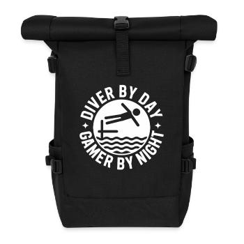 Diving diving board - Roll Top Backpack - black - Front