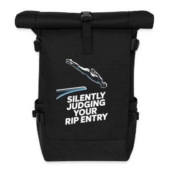 Diving diving board - Roll Top Backpack - black - Front