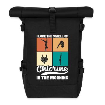 Diving diving board - Roll Top Backpack - black - Front