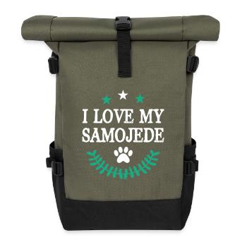 Samoyède - Sac à dos roll top - olive/noir - Devant