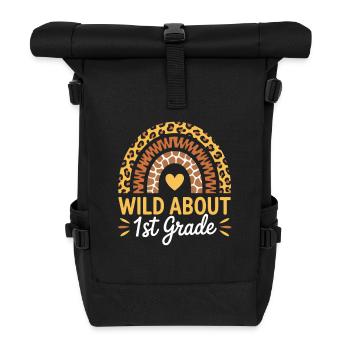 Wild About First Grade Back To School - Rolltop Rucksack - Schwarz - Vorne