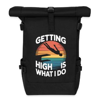 Diving diving board - Roll Top Backpack - black - Front