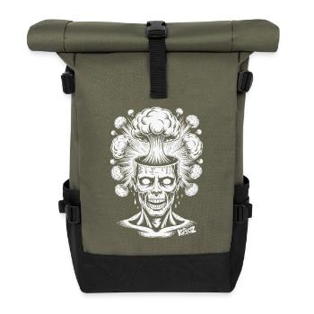 Creative explosion and comic illustration - Roll Top Backpack - olive/black - Front