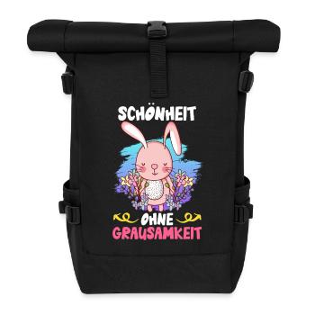 Animal Welfare BEAUTY WITHOUT CRUELTY FUNNY - Roll Top Backpack - black - Front
