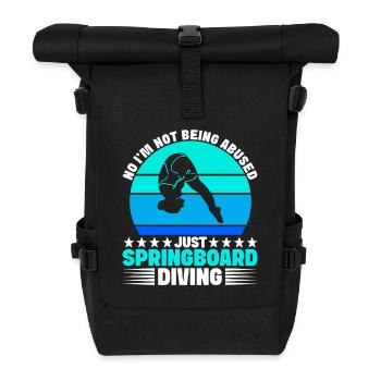 Diving diving board - Roll Top Backpack - black - Front