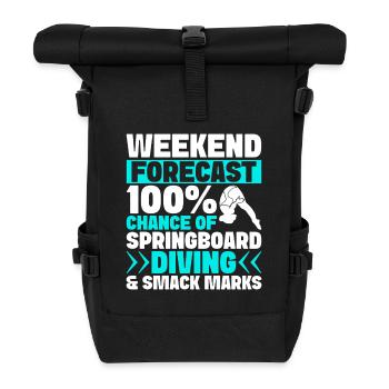 Diving diving board - Roll Top Backpack - black - Front