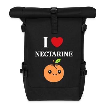 Design drôle d'Orange à Glace Nectarine - Roll Top Backpack - black - Front
