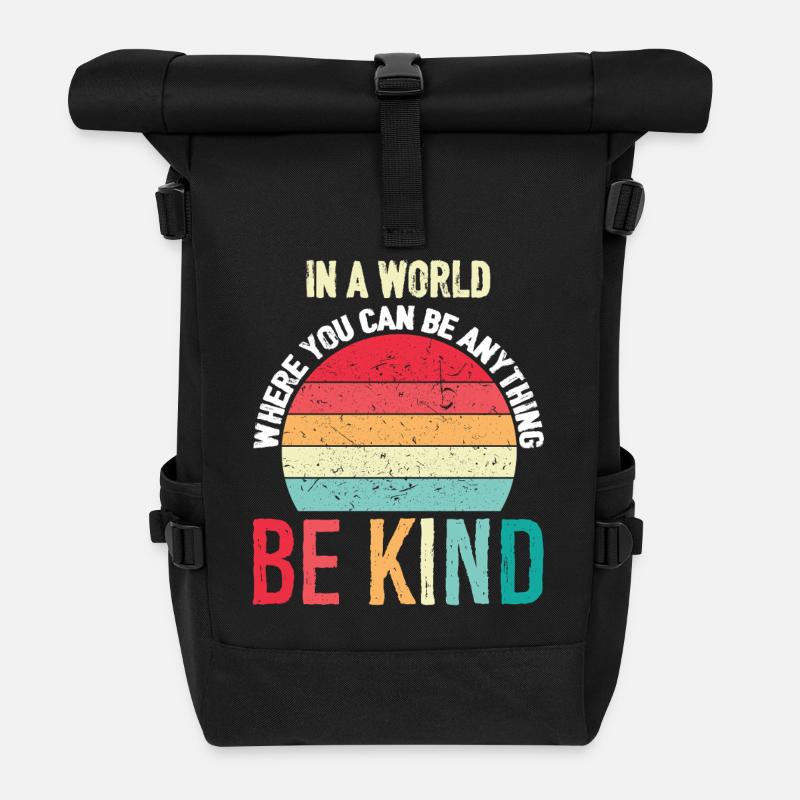 Dans un monde où vous pouvez être n’importe quoi pour soutenir l’IA - Sac à dos roll top - noir