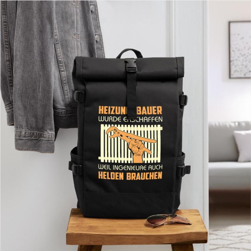 Heating Engineer Heating Construction Plumber Plumber Roll Top Backpack