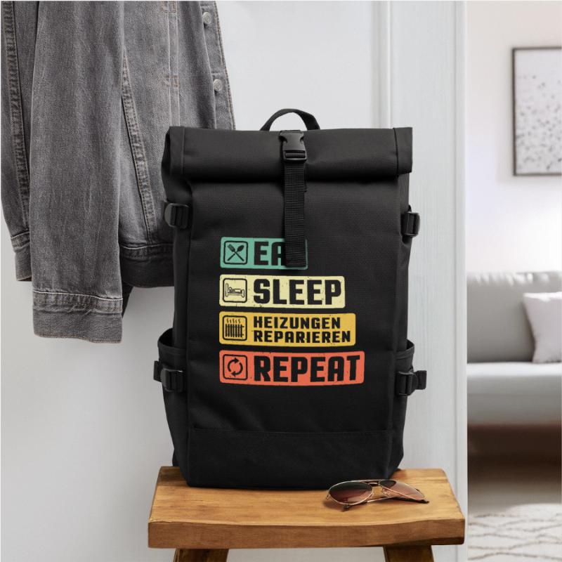 Heating Engineer Heating Construction Plumber Plumber Roll Top Backpack